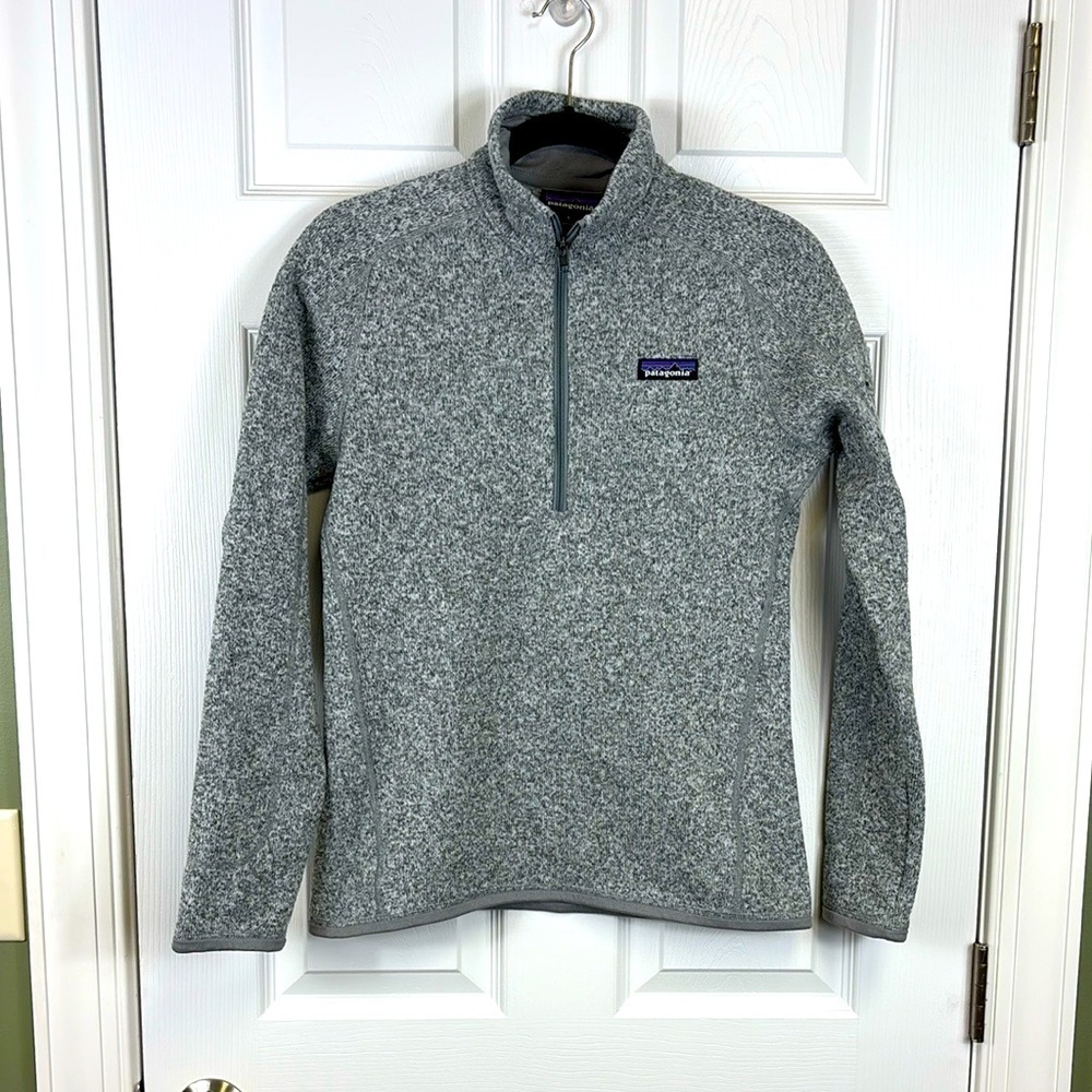 Patagonia gray 1/4 zip better sweater sz sm